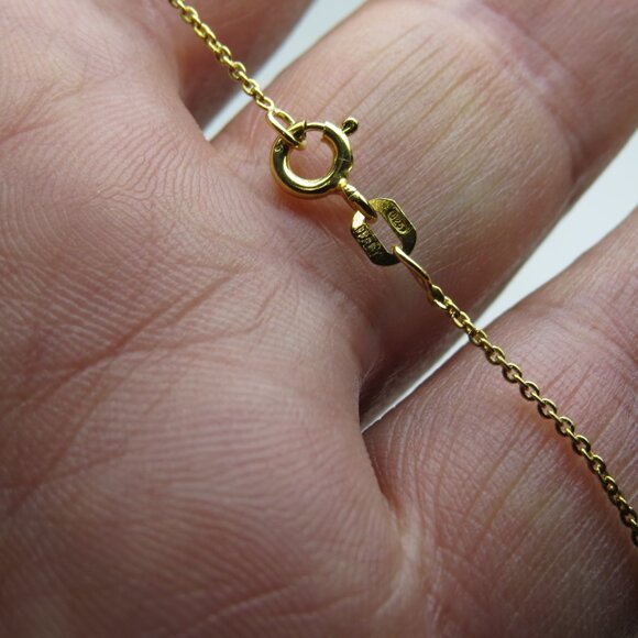 18k *925 Sterling Silver Link Necklace - Picture 3 of 3